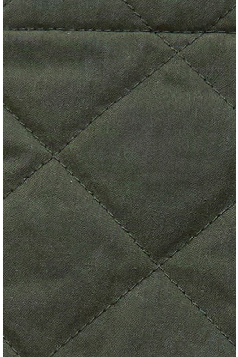 Theodora Quilt Trim Cotton & Nylon Vest, Alternate, color, OLIVE