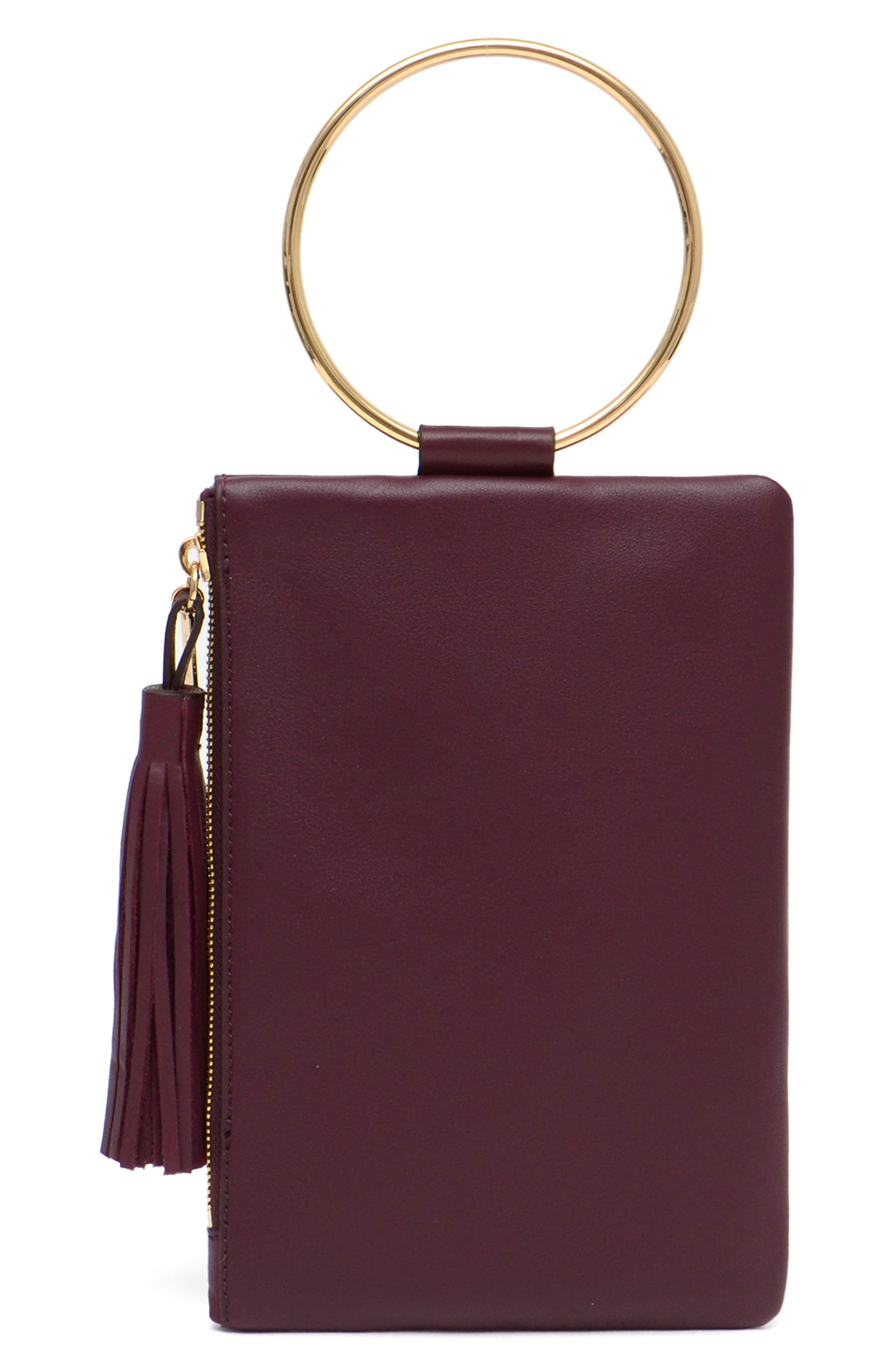 Thacker Nolita Leather Ring Clutch, Alternate, color, 