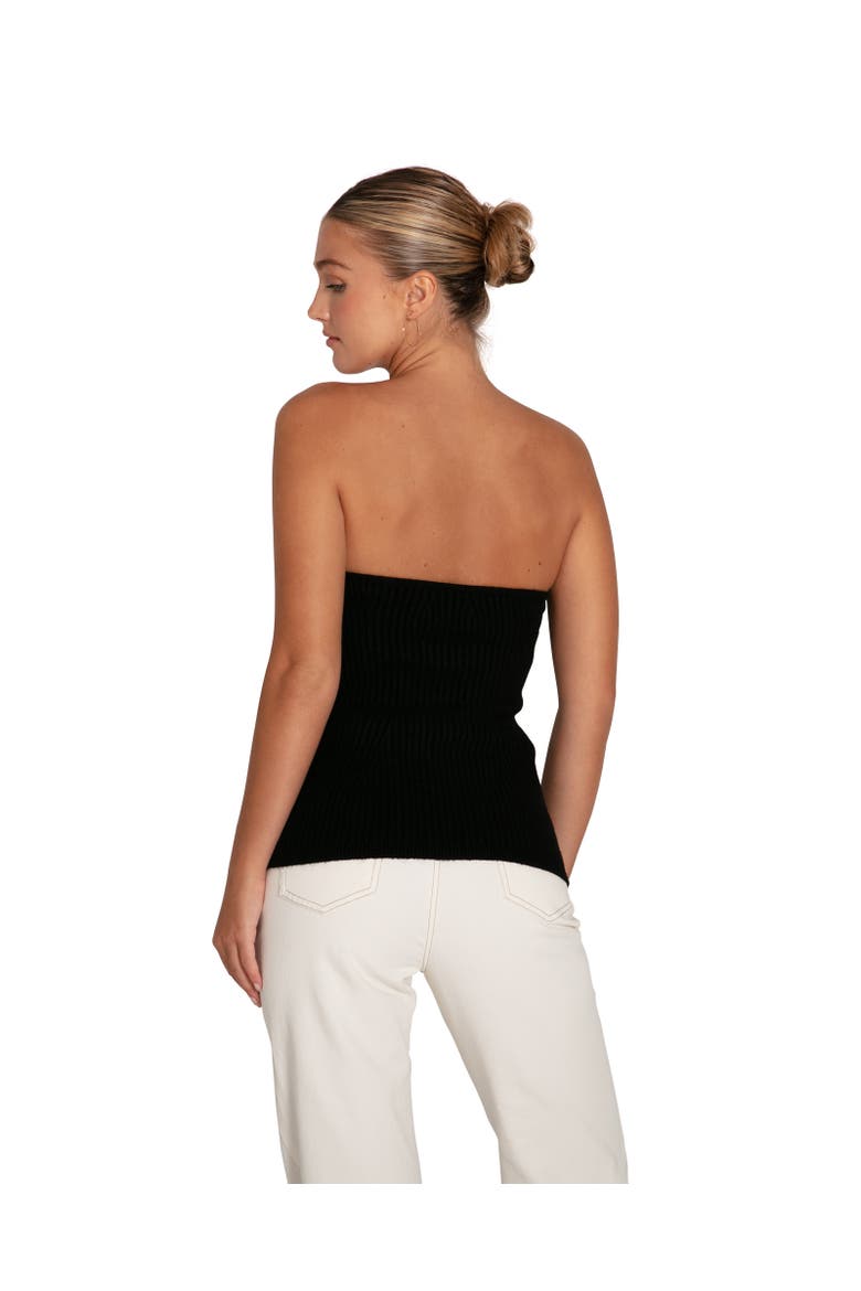 Distant Memories Knit Bustier, Alternate, color, Black