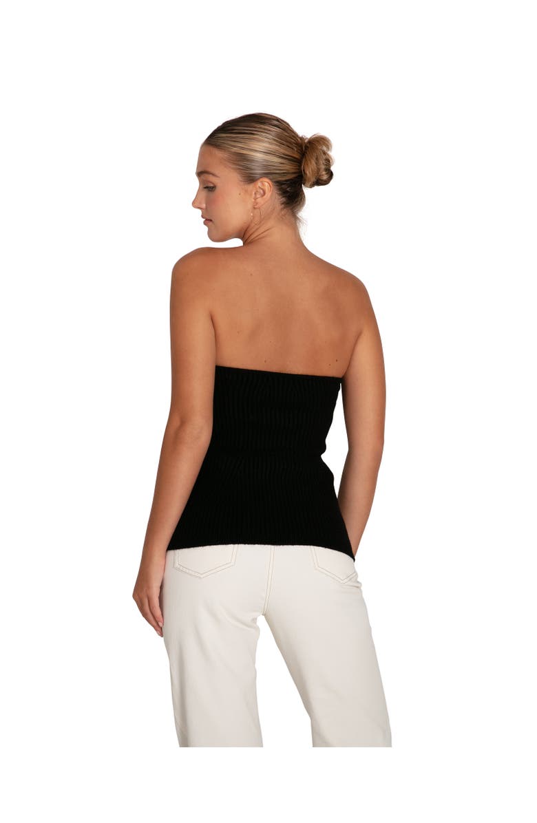 Belle & Bloom Distant Memories Knit Bustier, Alternate, color, Black