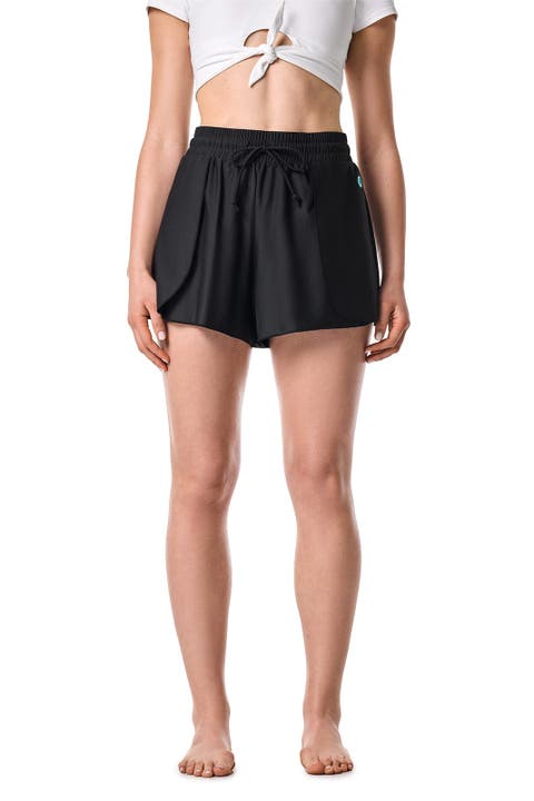 Women's Duval Relaxed Cover-up Swim Shorts, Upf 50+ Sun Protection