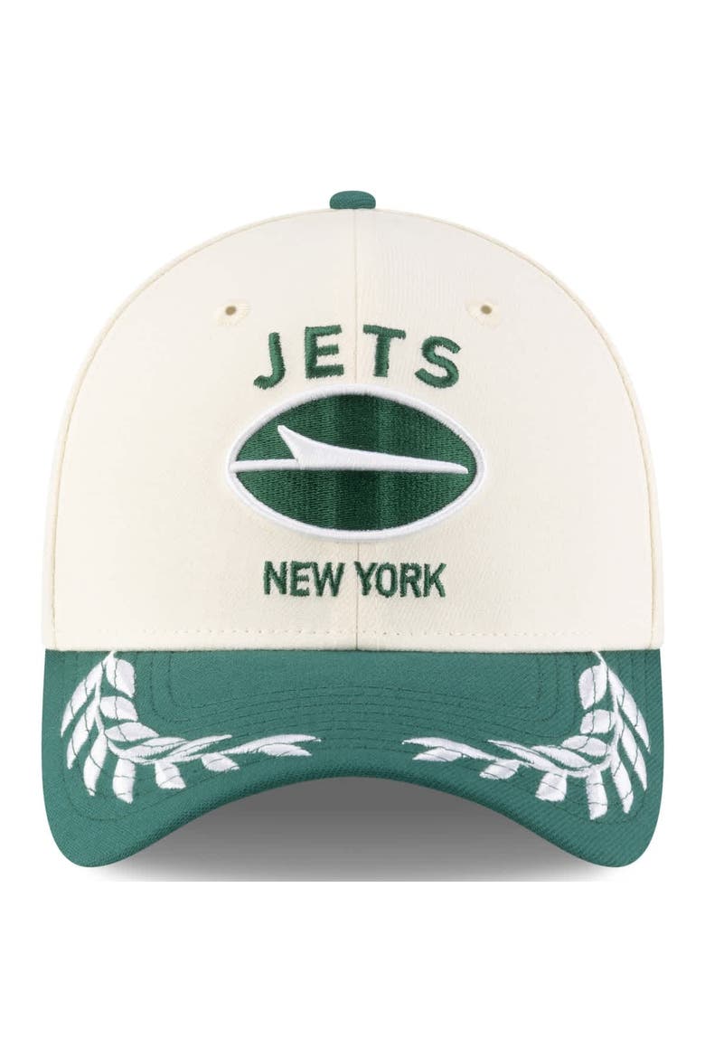 Men's New Era  Cream/Green New York Jets 2025 NFL Draft 39THIRTY Flex Hat, Alternate, color, Cream