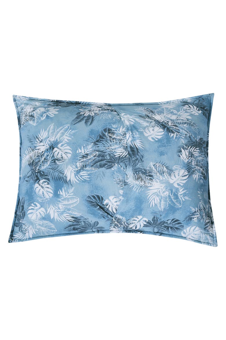 Bruno Palms Cotton Quilt Set  - Reversible and Machine Washable, Alternate, color, Blue