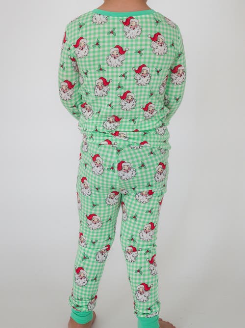Rufflebutts Gender Inclusive Softsnooze Long Sleeve Pajama Set In Green