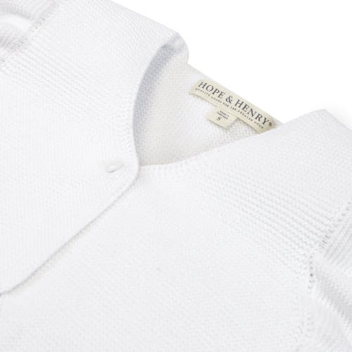 Hope & Henry Baby Girls' Ruffle Sleeve Sweater Vest, Infant In White