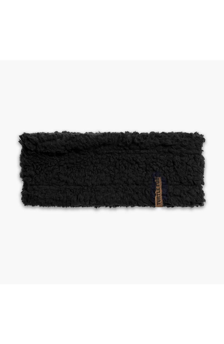 Turtle Fur Fleece Full Send Wide Band Headband, Main, color, Black