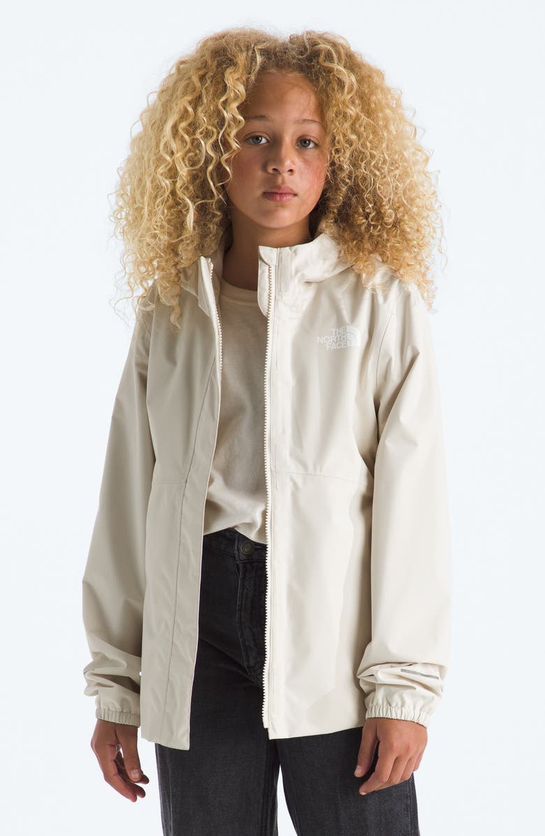 The North Face Kids' Antora Waterproof Rain Jacket, Alternate, color, White Dune/ White Dune