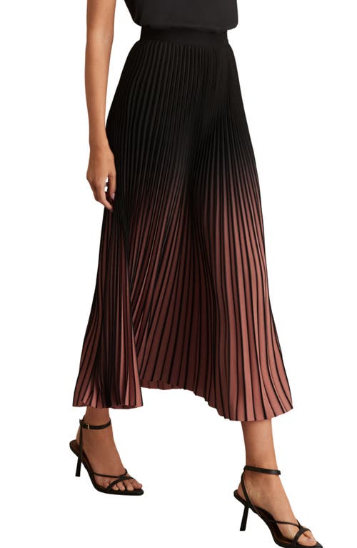 Reiss Marlie Ombré Pleated Skirt In Brown
