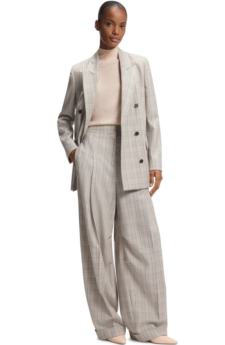 BOSS Fipini Mock Neck Wool Sweater Vest, Alternate, color, Soft Pearl