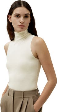 Lilysilk Minimalist Sleeveless Turtleneck Top