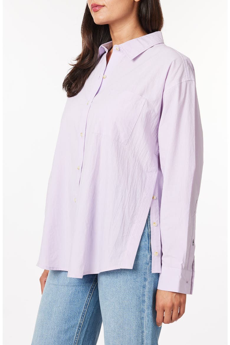 Cotton Boyfriend Shirt, Alternate, color, ORCHID PETAL