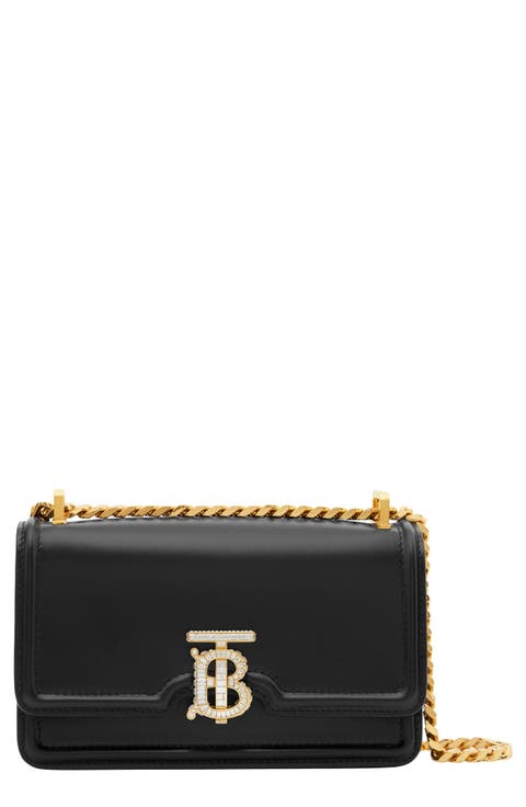Mini Crystal TB Leather Crossbody Bag