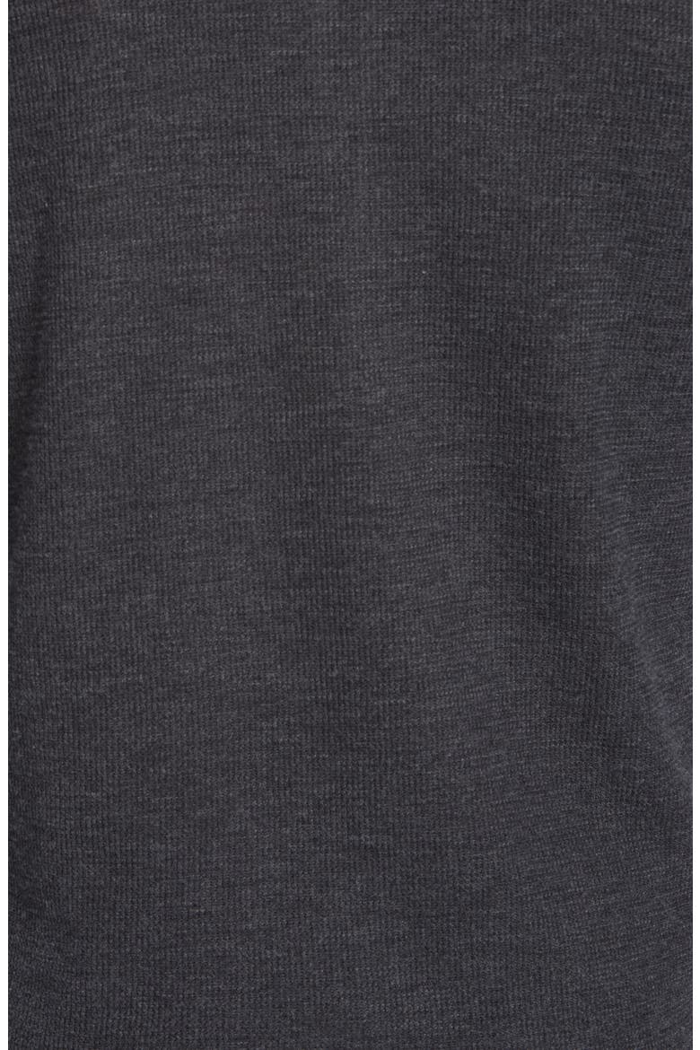 Thermal Knit Cotton Blend Henley, Alternate, color, BLACK