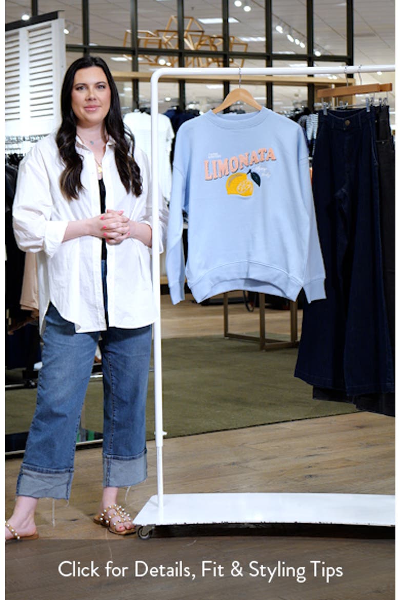Graphic Lemon Print Sweatshirt video