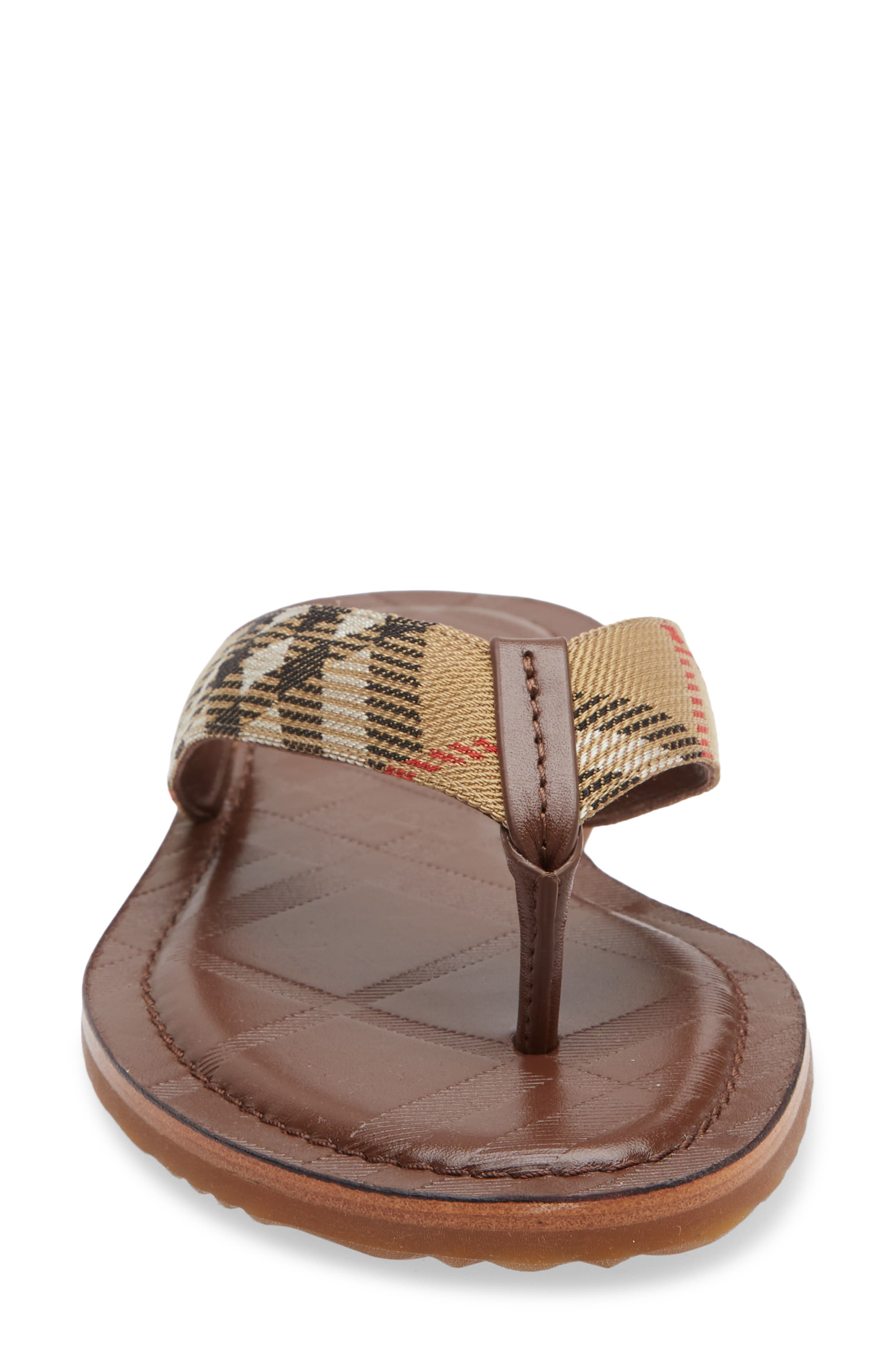 Burberry Pavillion Check Flip Flip, Alternate, color, Sand Ip Check