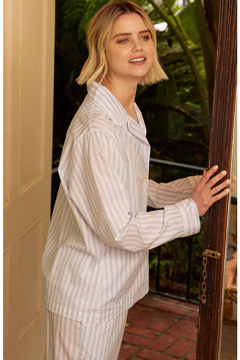 Luxe Pima Pajama, Alternate, color, Classic Stripe Blue