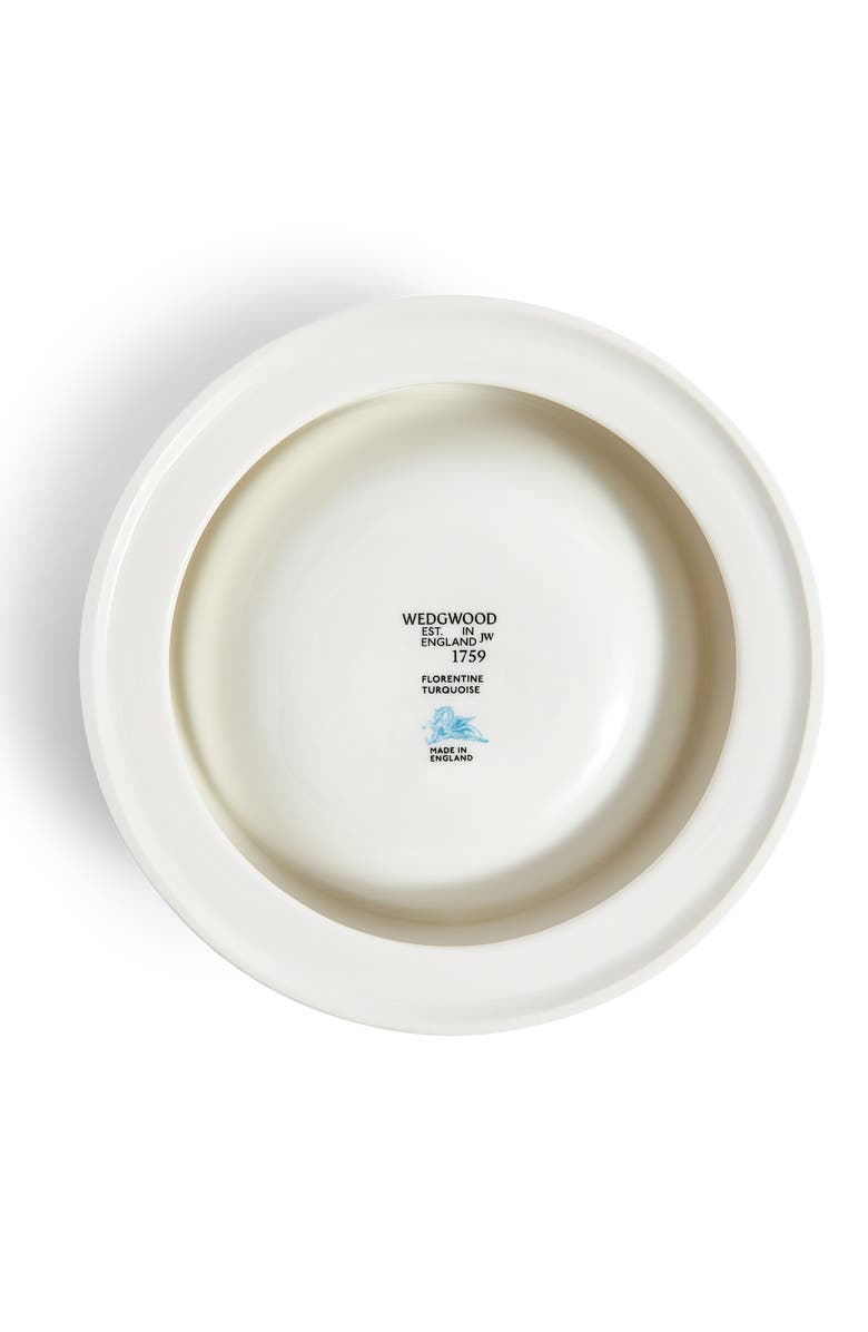 Wedgwood Florentine Pet Bowl, Alternate, color, Turquoise