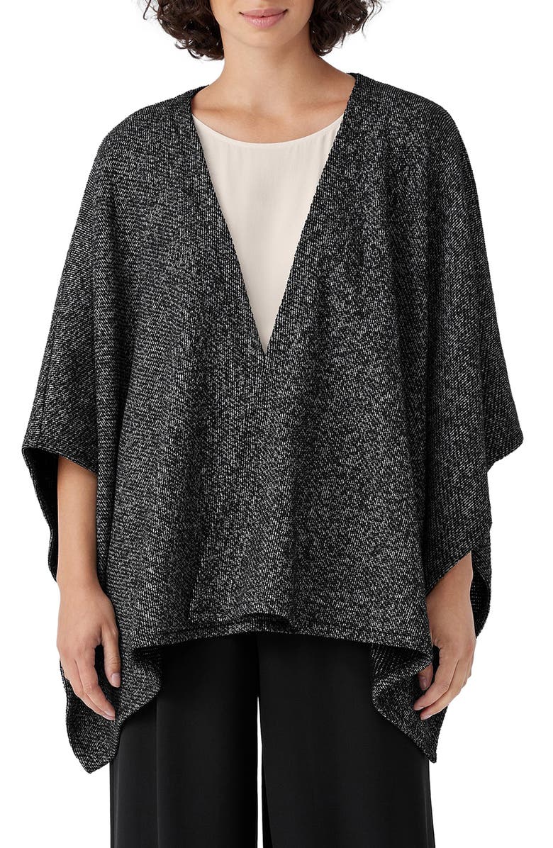 Eileen Fisher Serape Knit Organic Cotton Poncho, Main, color, 