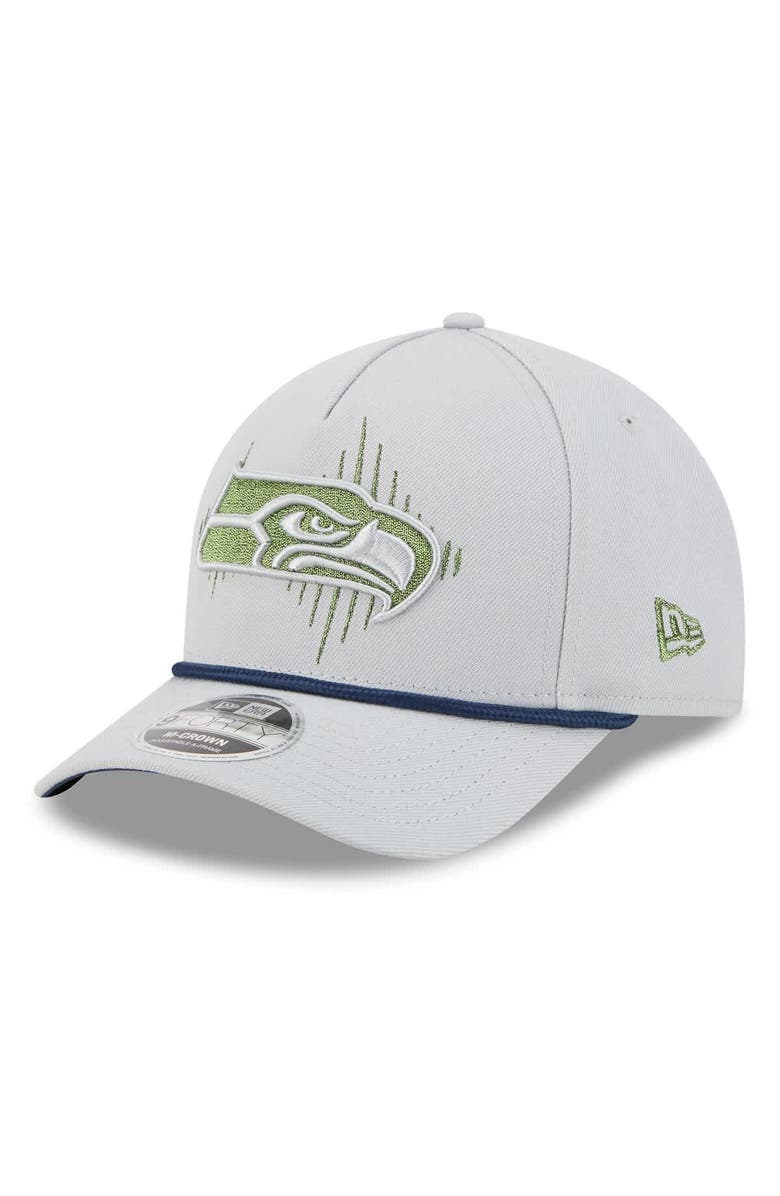 New Era Men's New Era  Wolf Gray Seattle Seahawks 2025 Rivalries Collection Sideline A-Frame 9FORTY Adjustable Hat, Alternate, color, 
