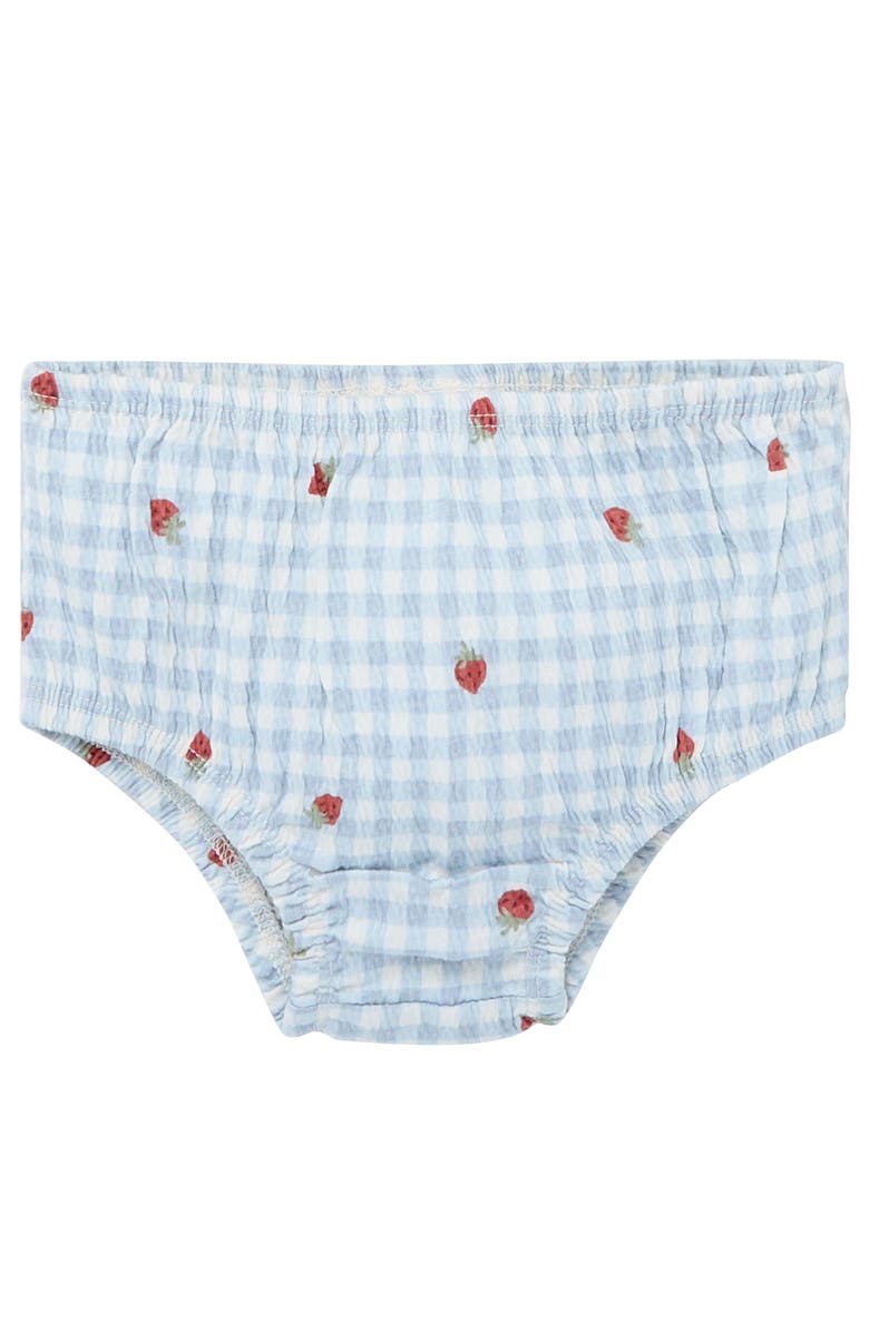 Modern Moments<sup>™</sup> by Gerber Ruffle Sleeve Dress and Diaper Cover Set, Alternate, color, Ivory Strawberry Gingham