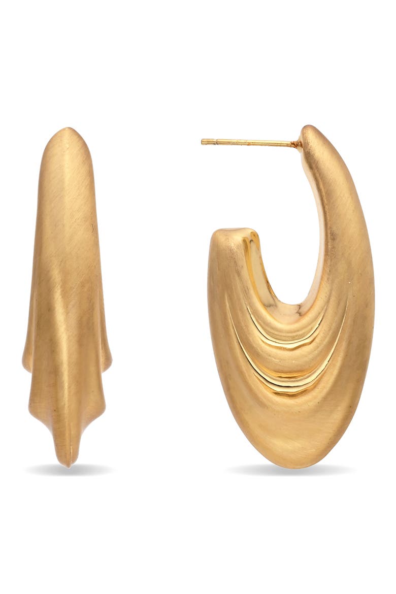 Kaia Hoop Earrings, Main, color, GOLD