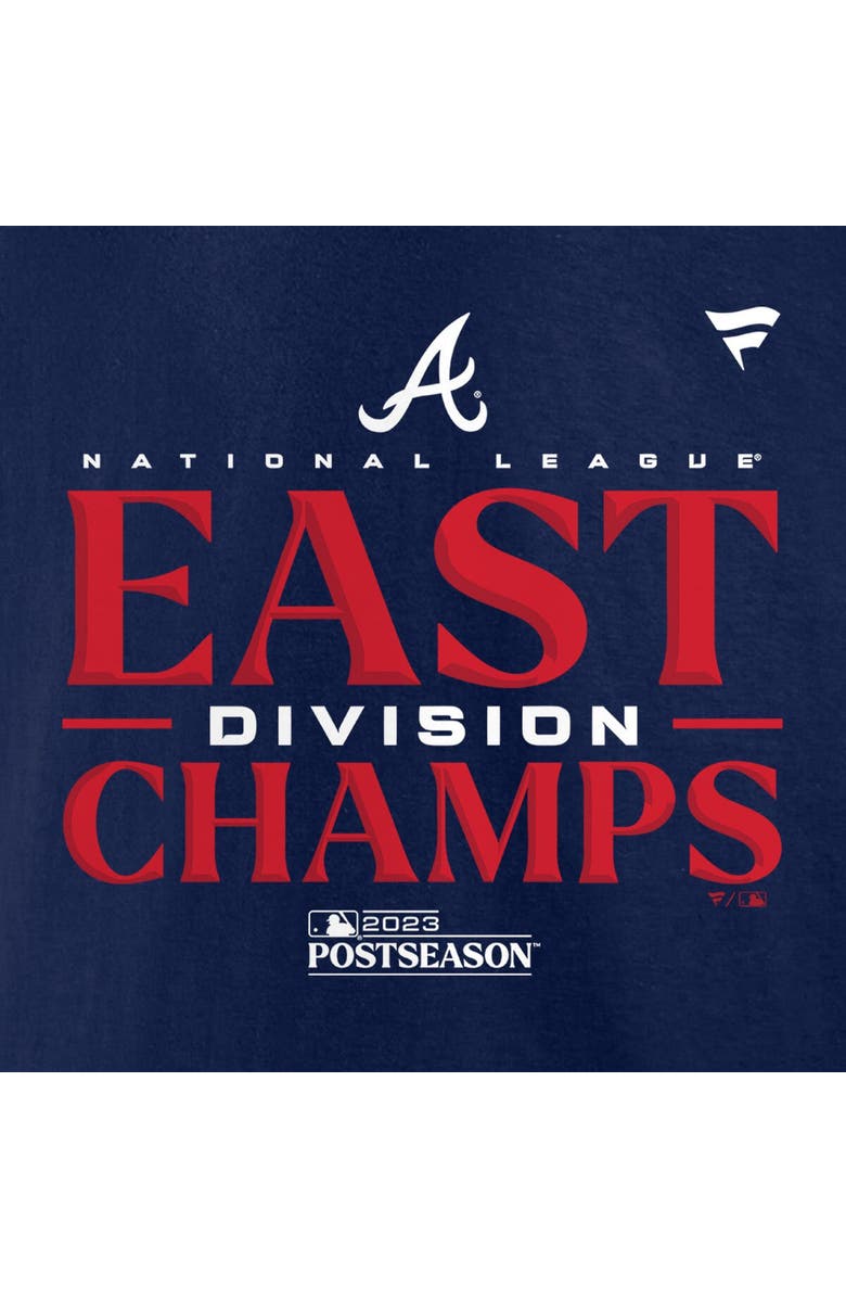 FANATICS Men's Fanatics Branded  Navy Atlanta Braves 2023 NL East Division Champions Locker Room T-Shirt, Alternate, color, 