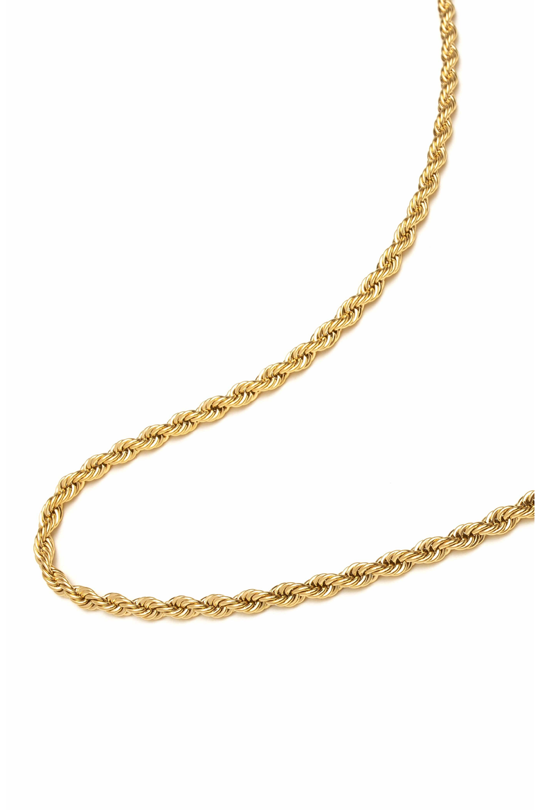 Gold Rope Chain Necklace, Main, color, Gold
