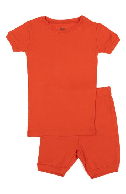 LEVERET Solid 2-Piece Cotton Shorts Pajamas