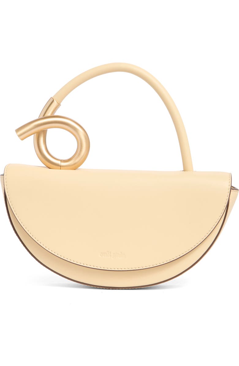 Cult Gaia Azariah Leather Top Handle Bag, Main, color, Sabbia