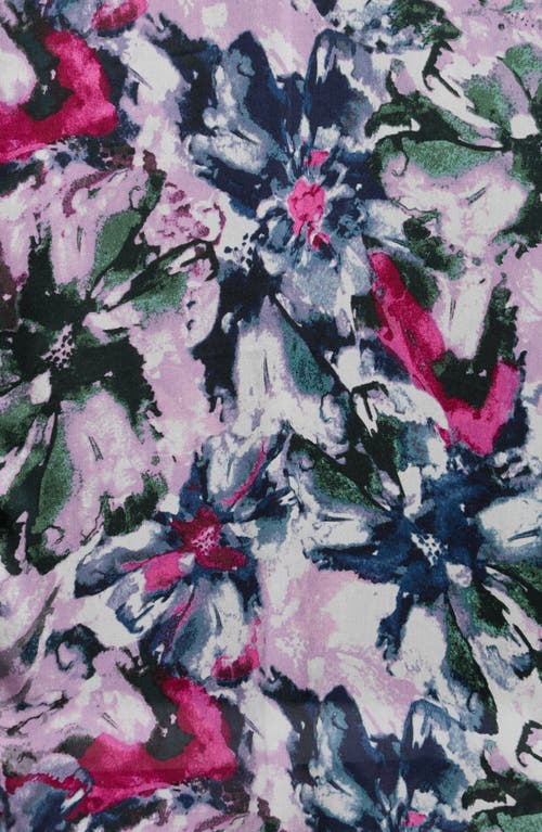 Vince Camuto Abstract Floral Silk Oblong Scarf In Blue