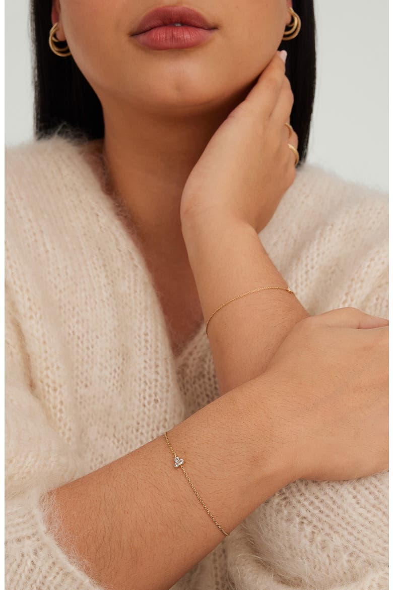 Lotus Bracelet, Alternate, color, Gold Vermeil / Lab Sapphire