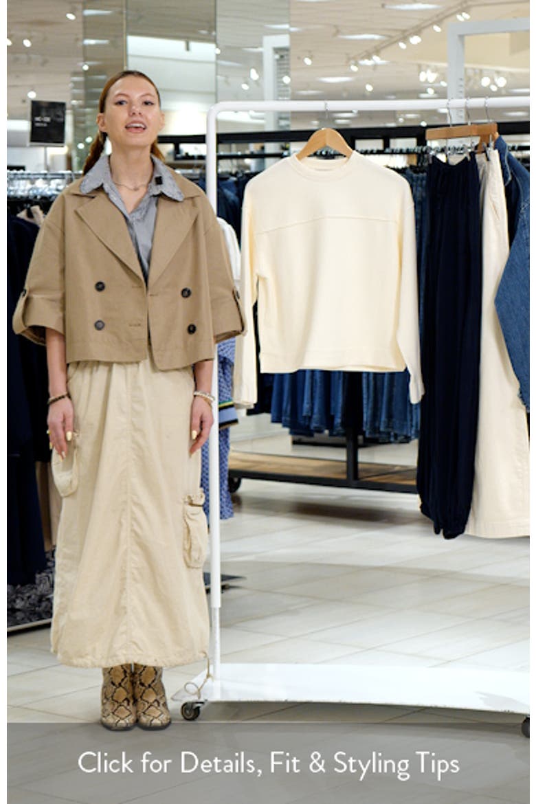 Ruched Sleeve Sweatshirt video