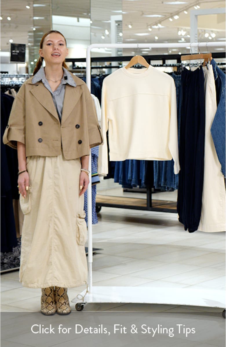 Ruched Sleeve Sweatshirt, sales video thumbnail