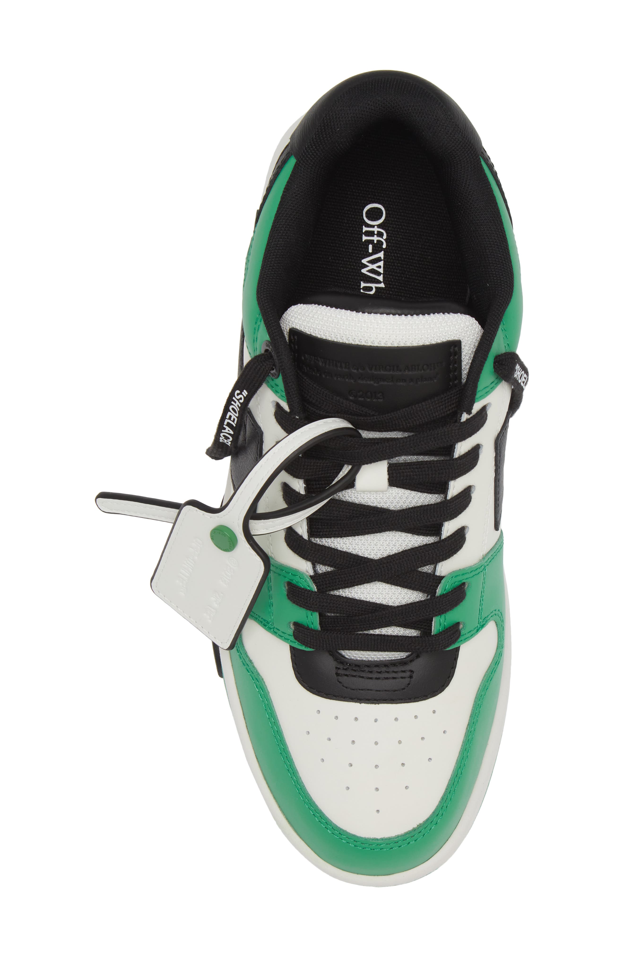 Off-White Out of Office Low Top Sneaker, Alternate, color, Green Black