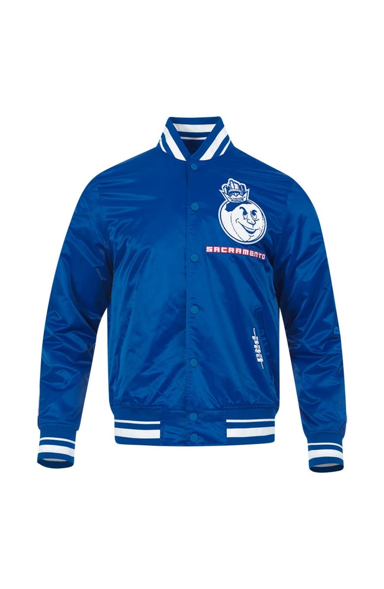 PRO STANDARD Men's Pro Standard Blue Sacramento Kings 2024/25 City Edition Chenille Satin Full-Snap Jacket, Alternate, color, 