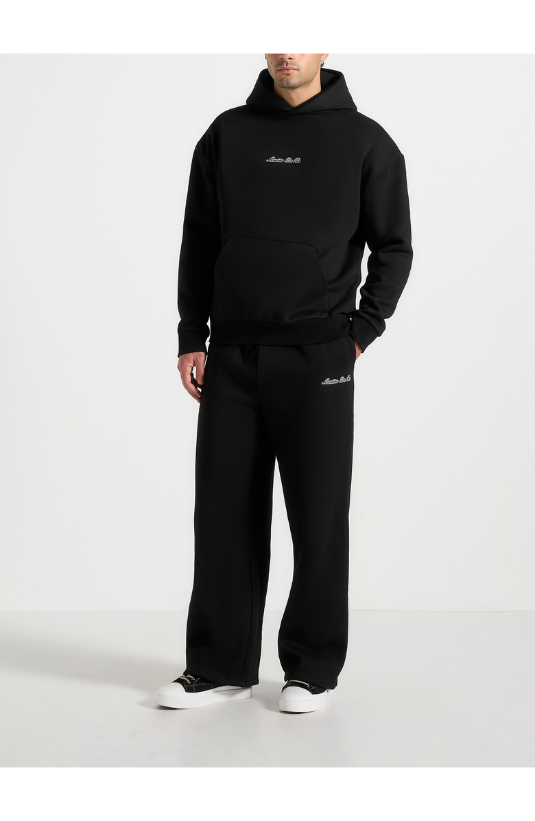 Manière De Voir Unisex Signature Relaxed Fit Hoodie, Alternate, color, Black