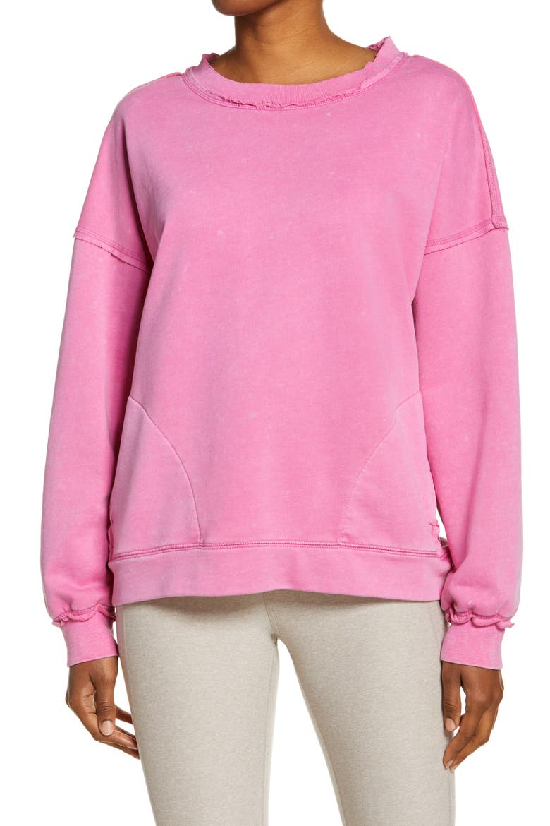 Free People FP Movement Metti Crewneck Sweatshirt, Main, color, VIVACIOUS VIOLET