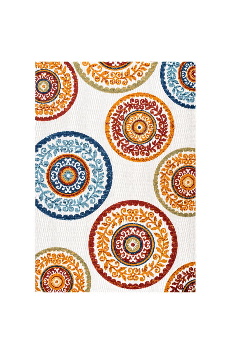 JONATHAN Y Circus Medallion High-Low Indoor/Outdoor Area Rug, Main, color, Red/Blue