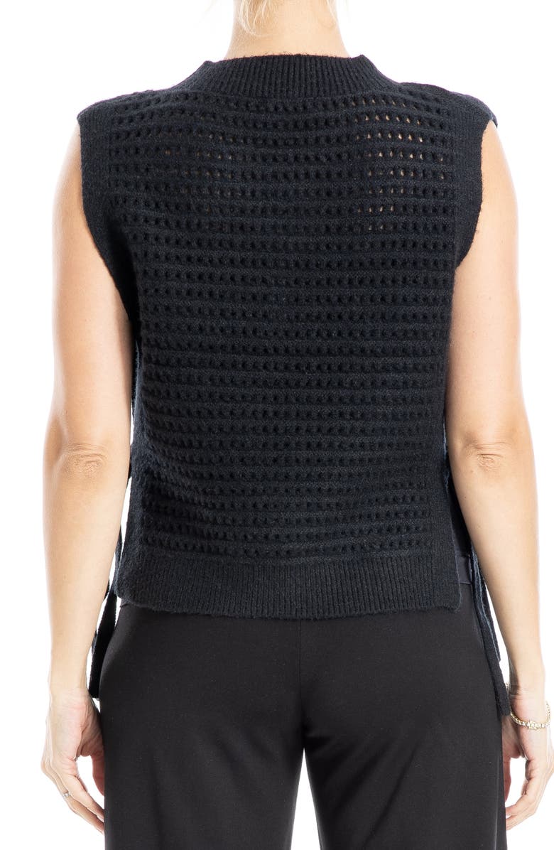 MAX STUDIO Mock Neck Sweater Vest, Alternate, color, Black