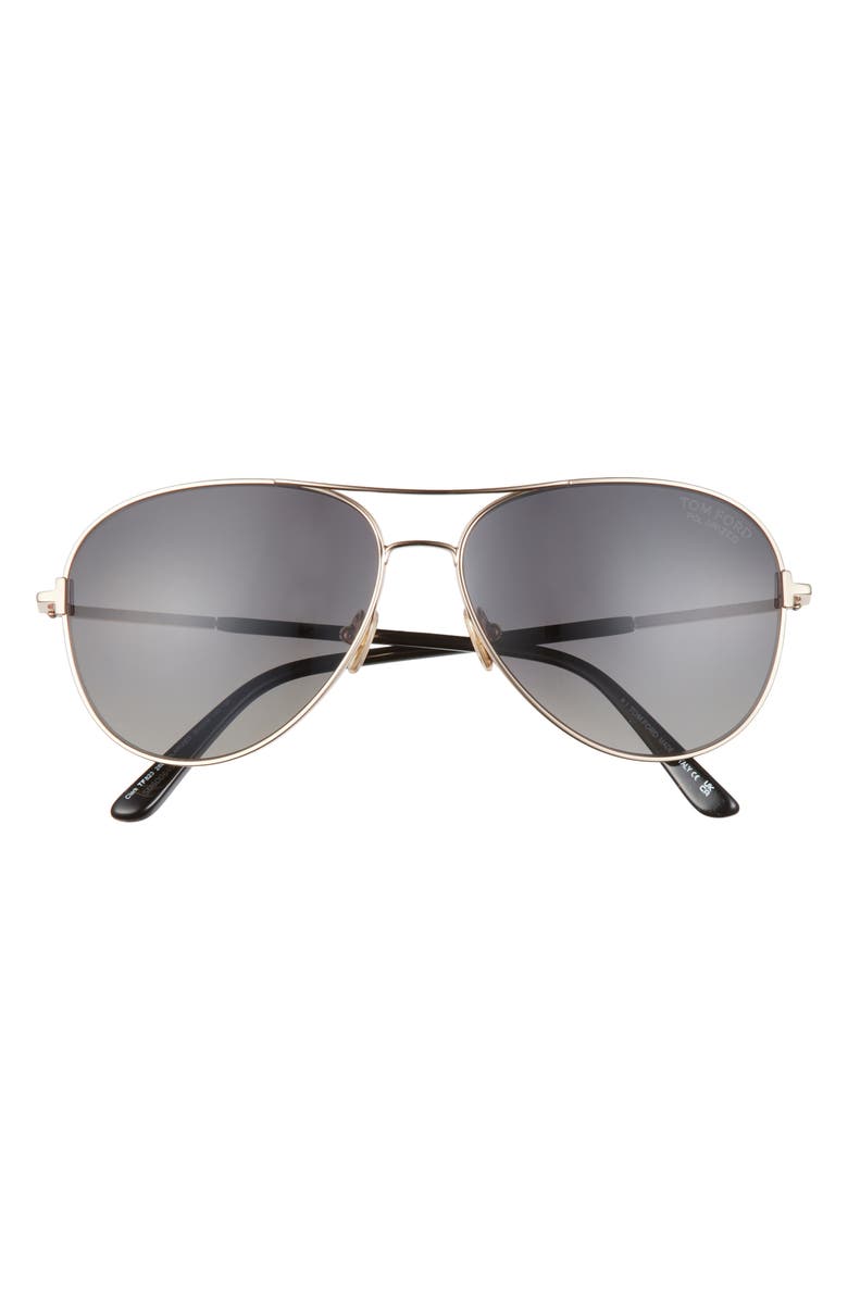 TOM FORD Clark 59mm Polarized Pilot Sunglasses, Main, color, 