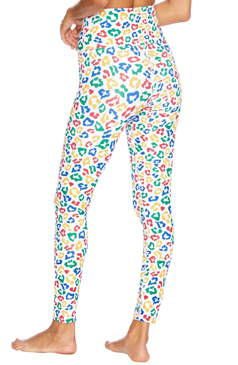 Beach Riot Ayla Leopard High Waist Leggings, Alternate, color, 