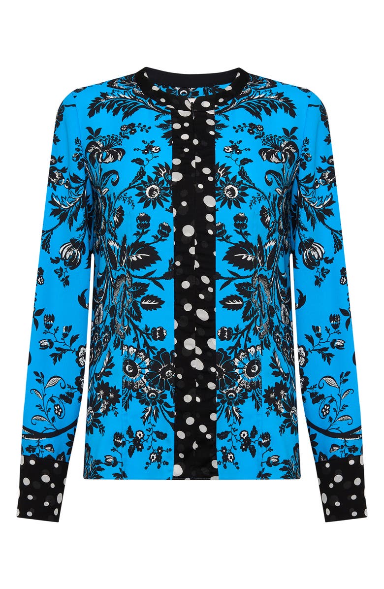 DVF Albie Mixed Print Long Sleeve Top, Alternate, color,