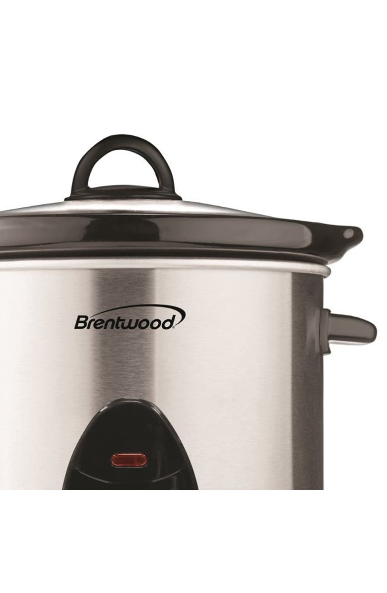 Brentwood 3qt Slow Cooker Stainless Steel Body, Alternate, color, Stainless Steel