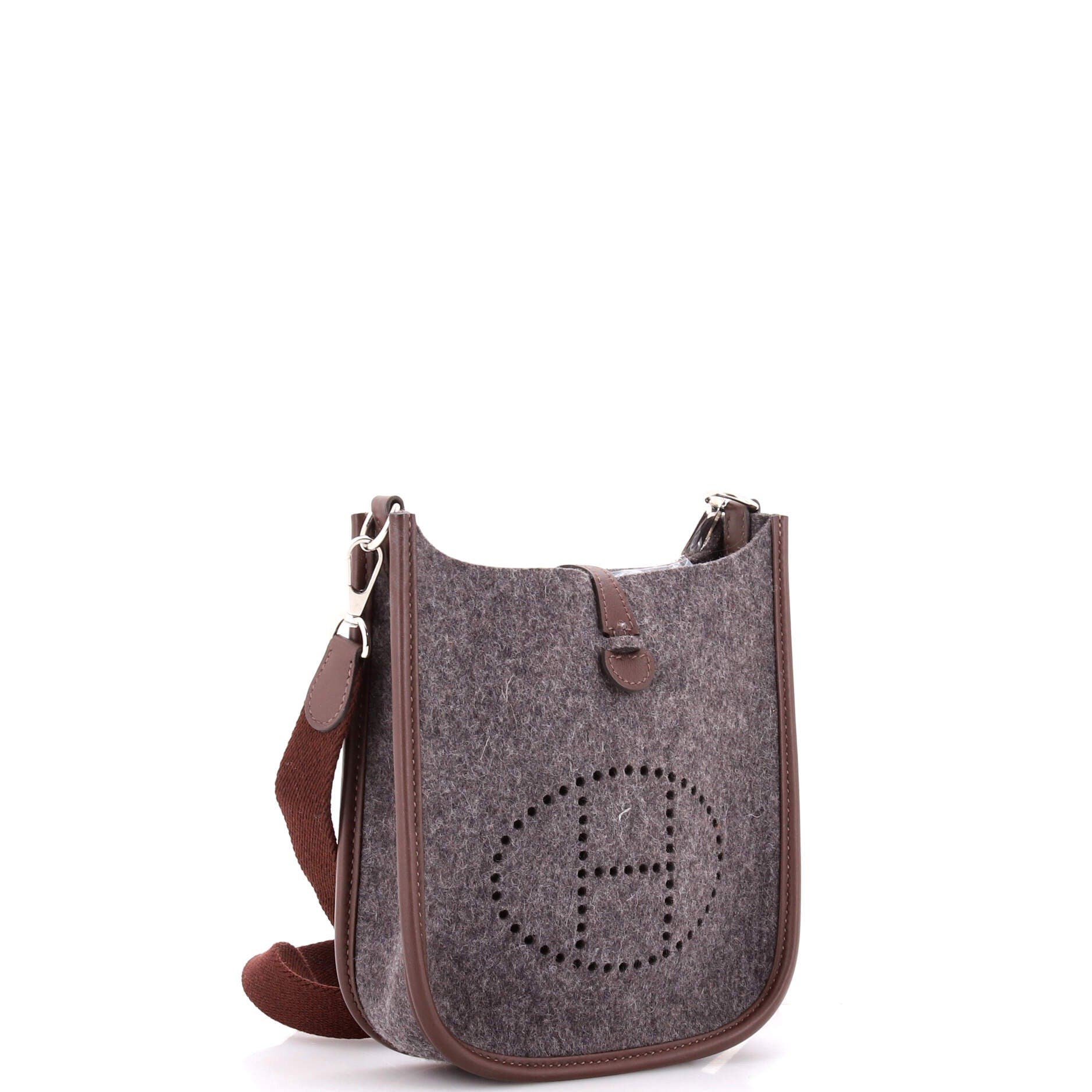 Pre-Owned Hermes Evelyne Bag Gen III Felt TPM, Alternate, color, Gris Moyen
