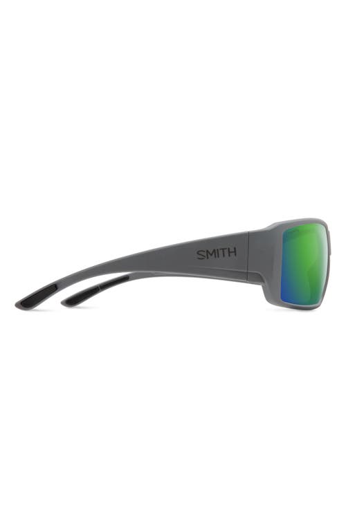 Smith Guides Choice Xl 63mm Chromapop™ Polarized Oversize Square Sunglasses In Green