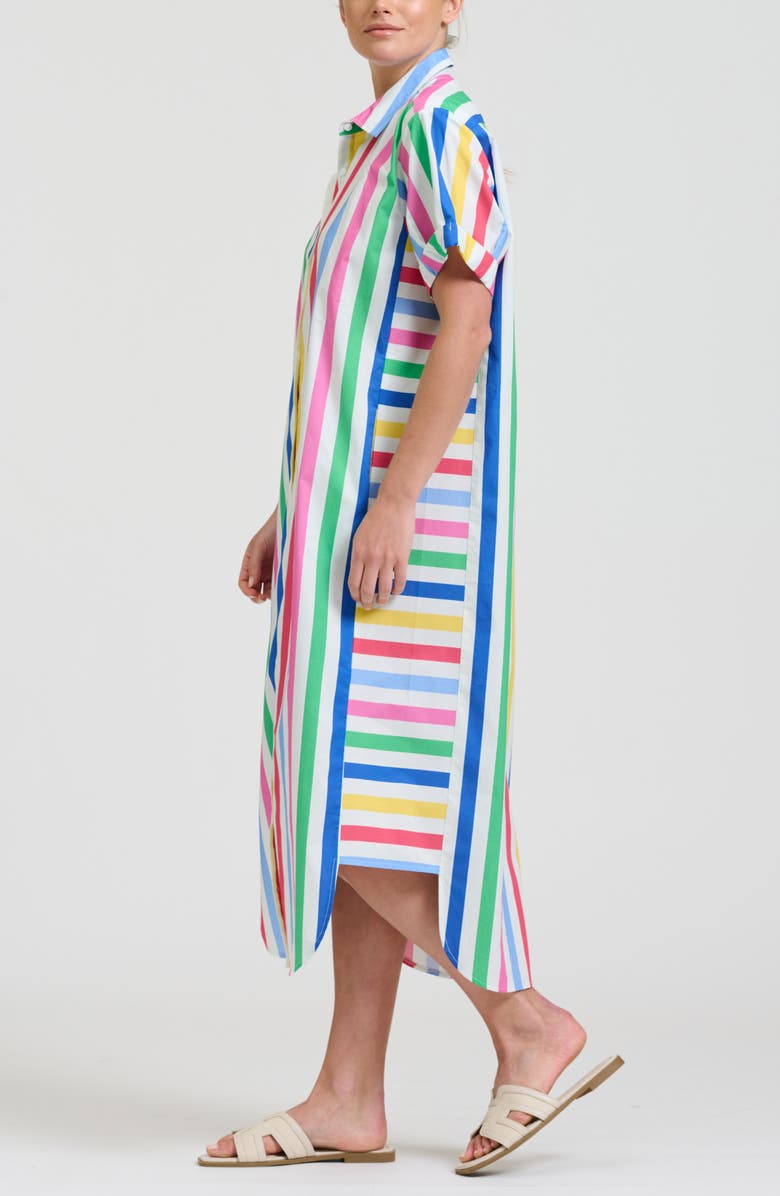 SHIRTY Stripe Maxi Shirtdress, Alternate, color, Fiesta Stripe