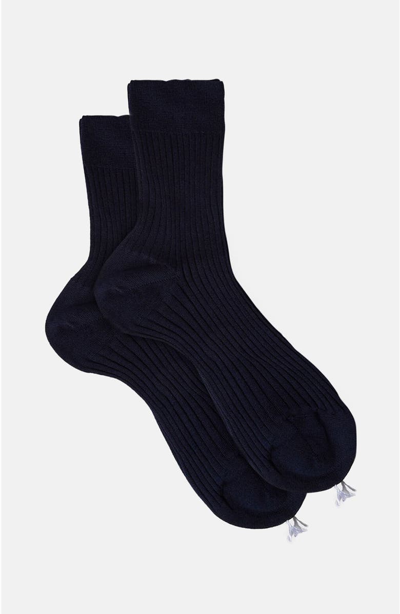 SCAROSSO Cotton Ankle Socks, Main, color, Blue - Cotton