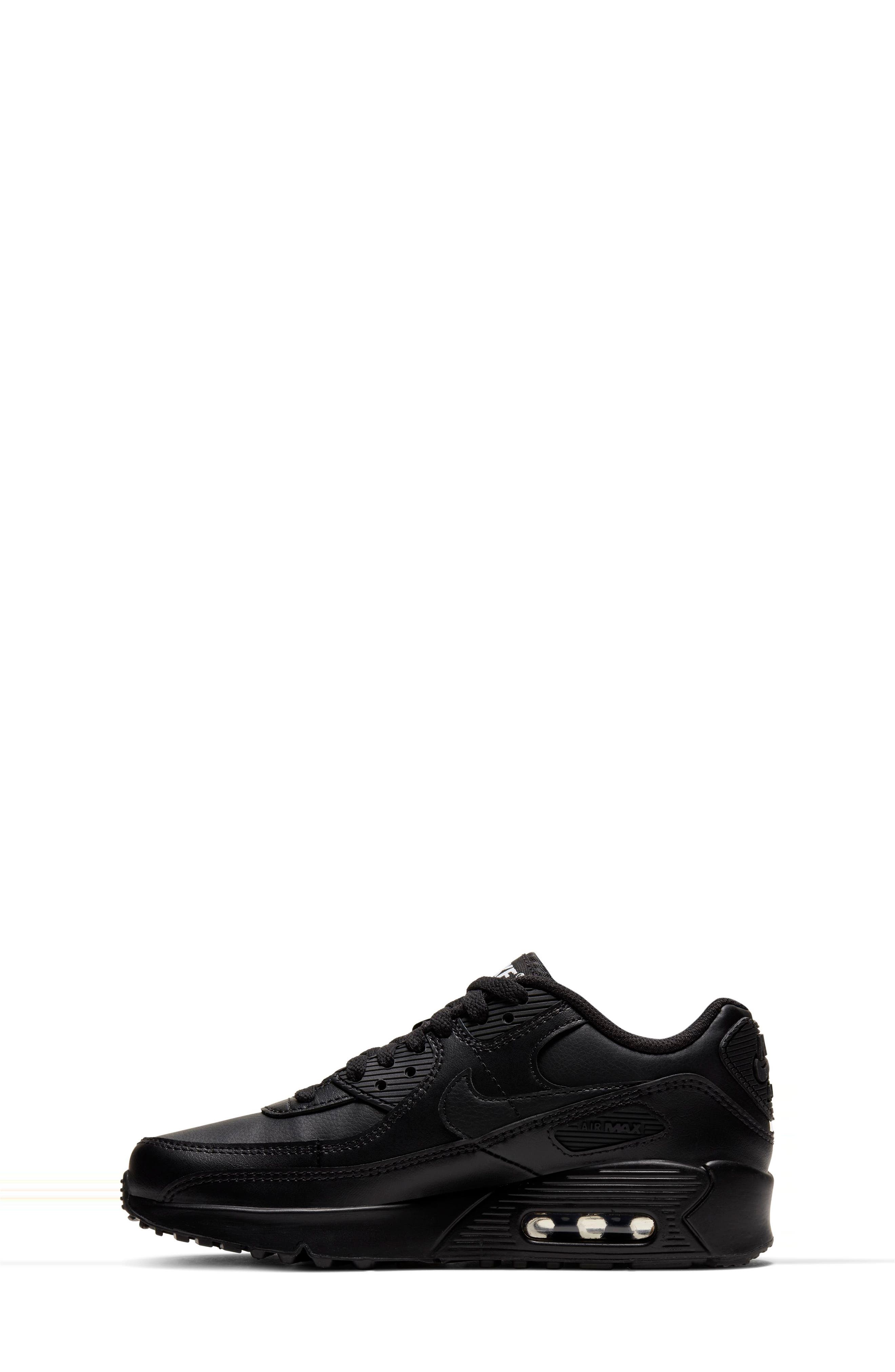 Kids' Air Max 90 Sneaker, Alternate, color, 028 BLACK/BLACK