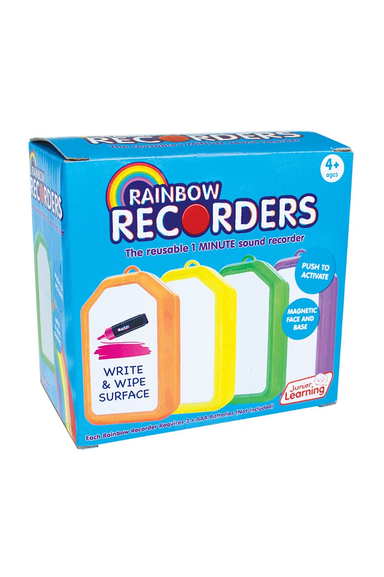 Rainbow Recorders 4pk, Main, color, Multicolored