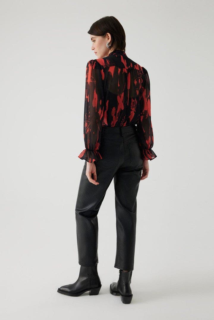Cut Vegan Leather Pants - image 2